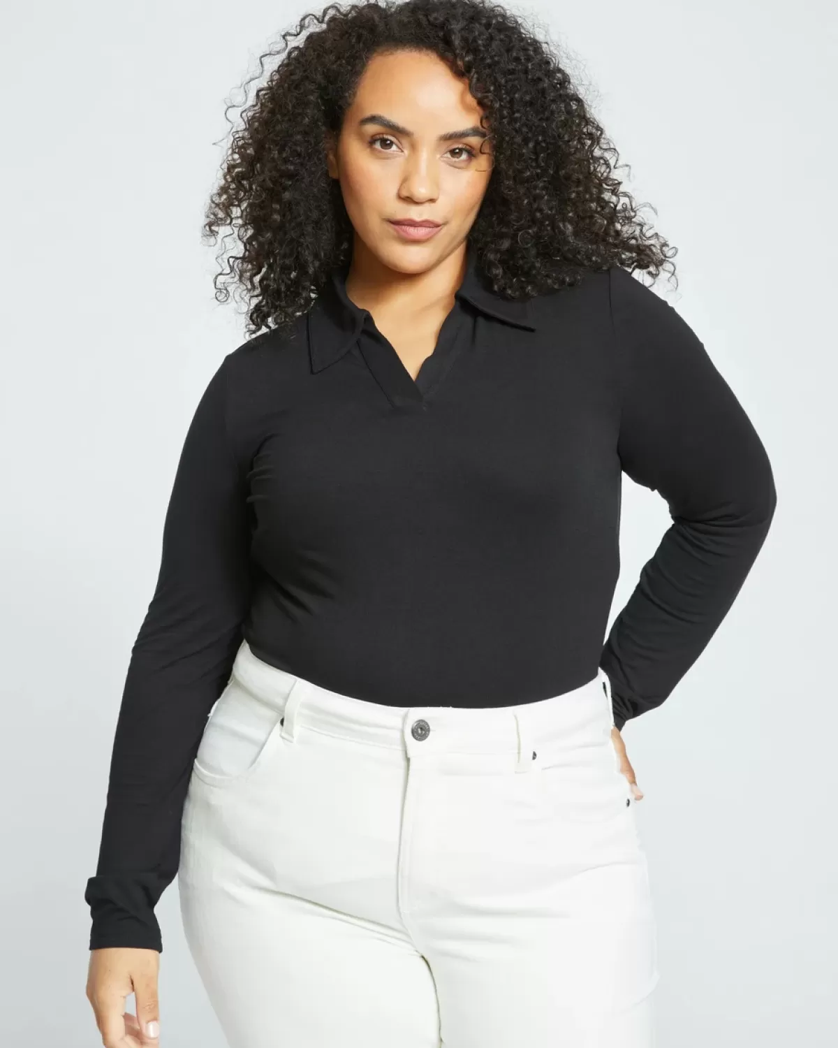 Aalto Liquid Jersey Polo Top>Universal Standard Flash Sale