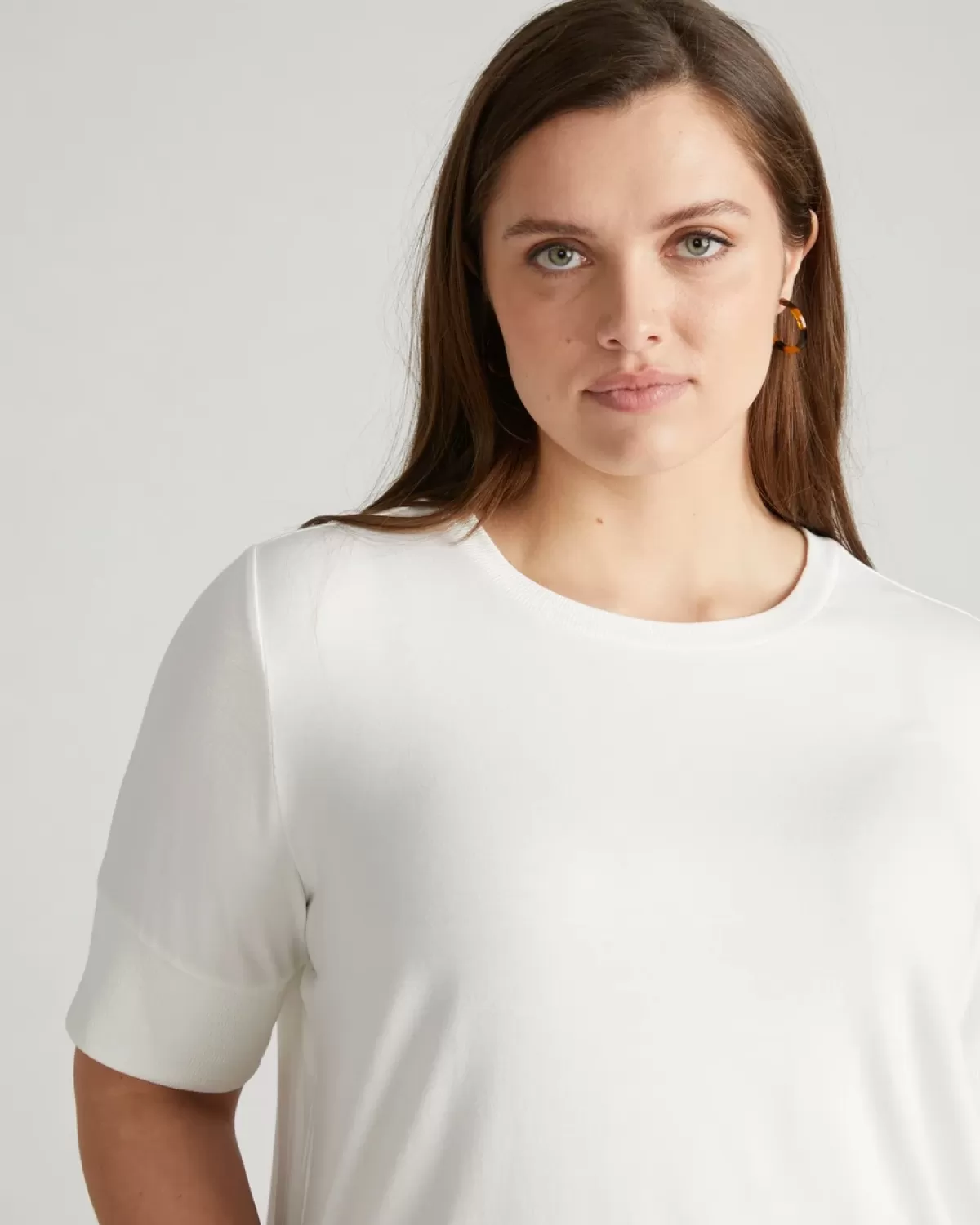 Aimee Liquid Jersey Rib Hem Tee>Universal Standard Hot