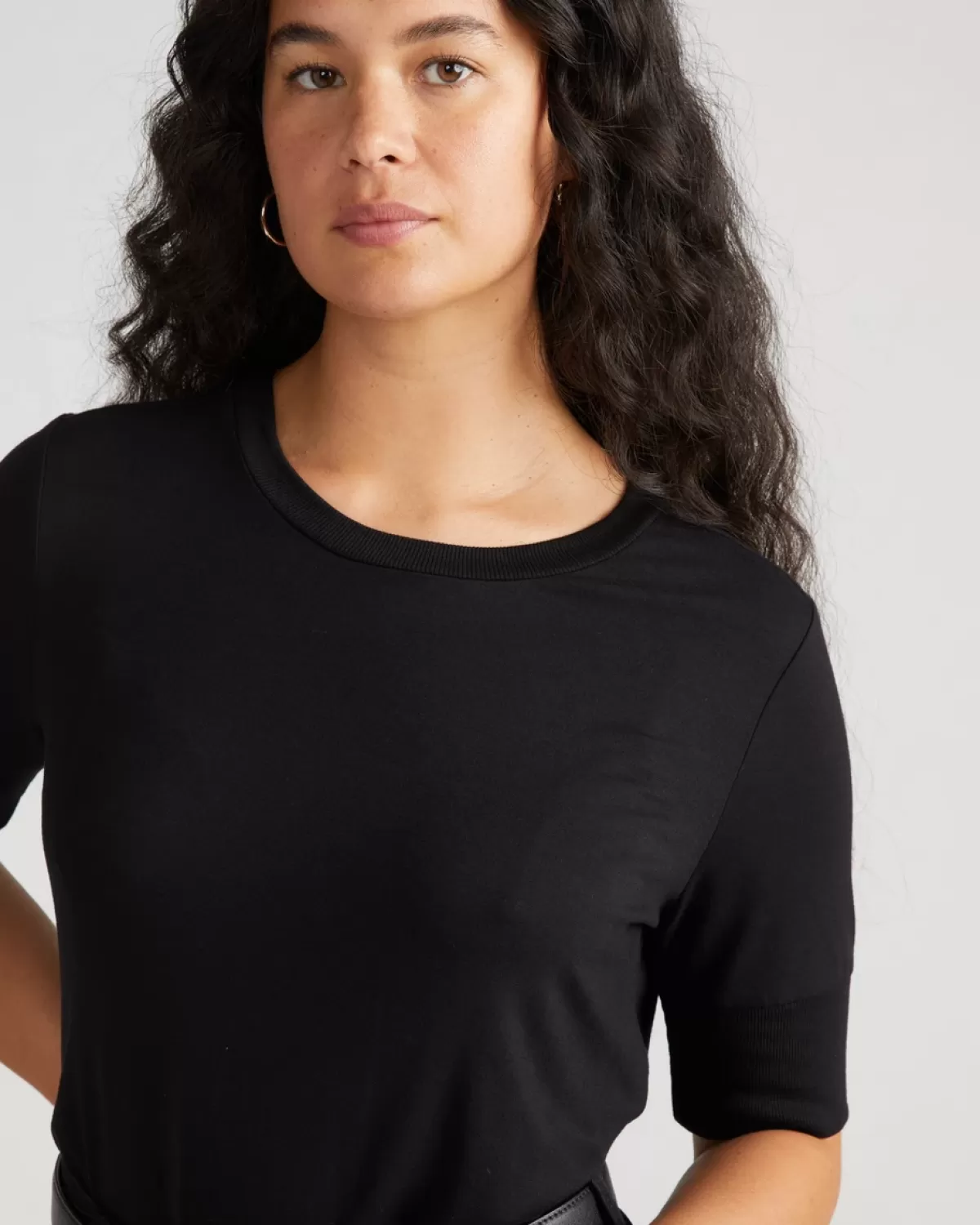 Aimee Liquid Jersey Rib Hem Tee>Universal Standard Hot