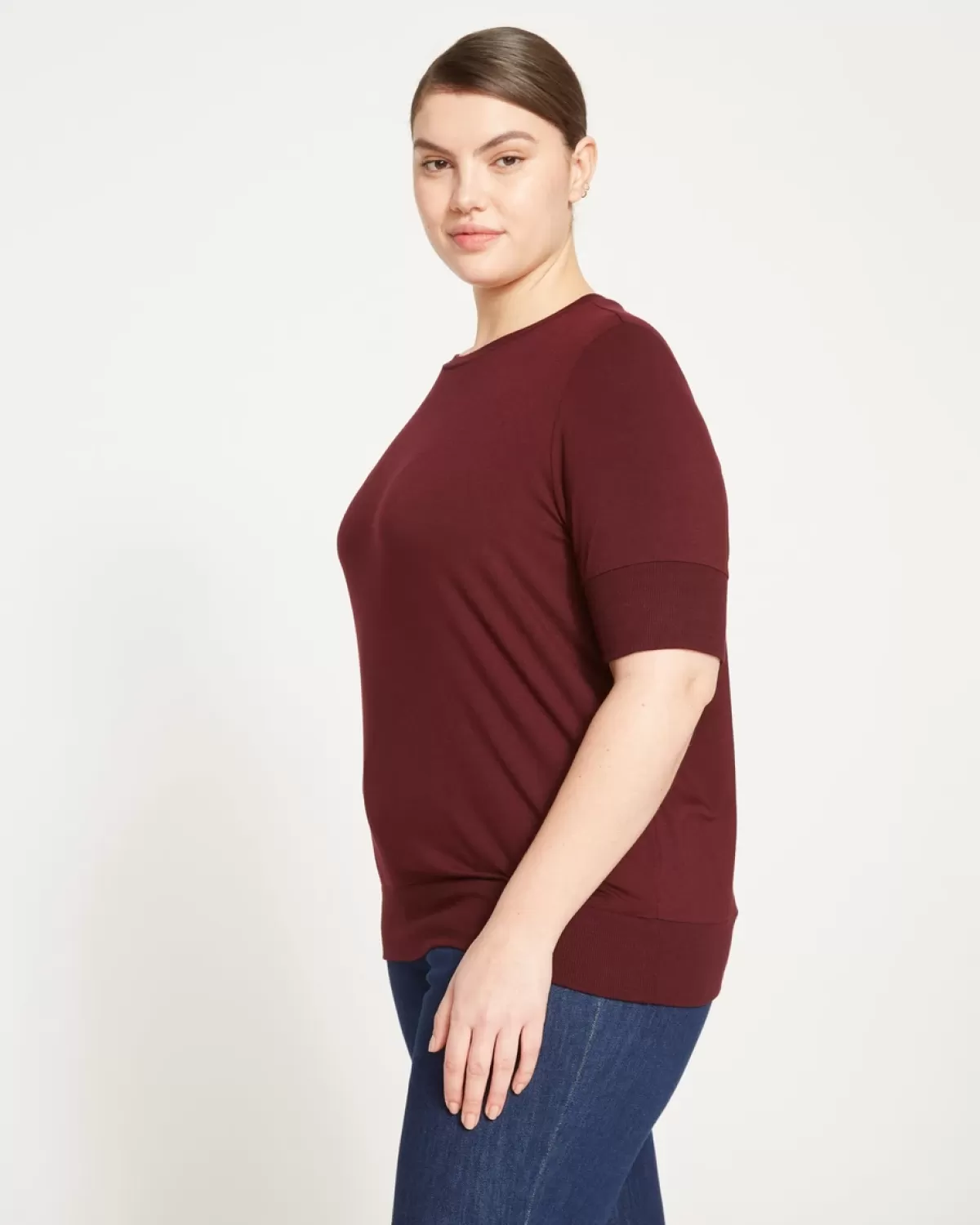 Aimee Liquid Jersey Rib Hem Tee>Universal Standard Best Sale