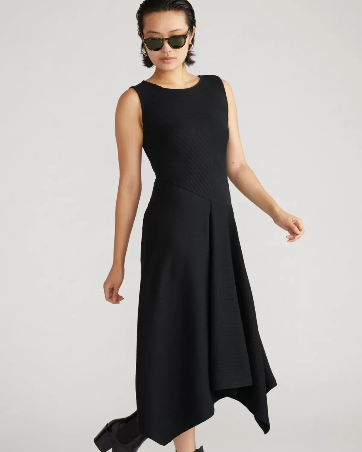 Aspen Rib Asymmetrical Dress>Universal Standard Shop