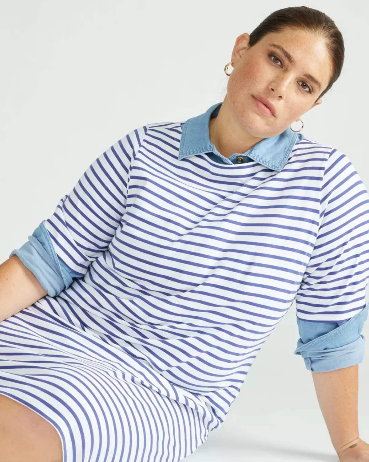 Belle Breton Stripe Jersey Dress>Universal Standard Best Sale