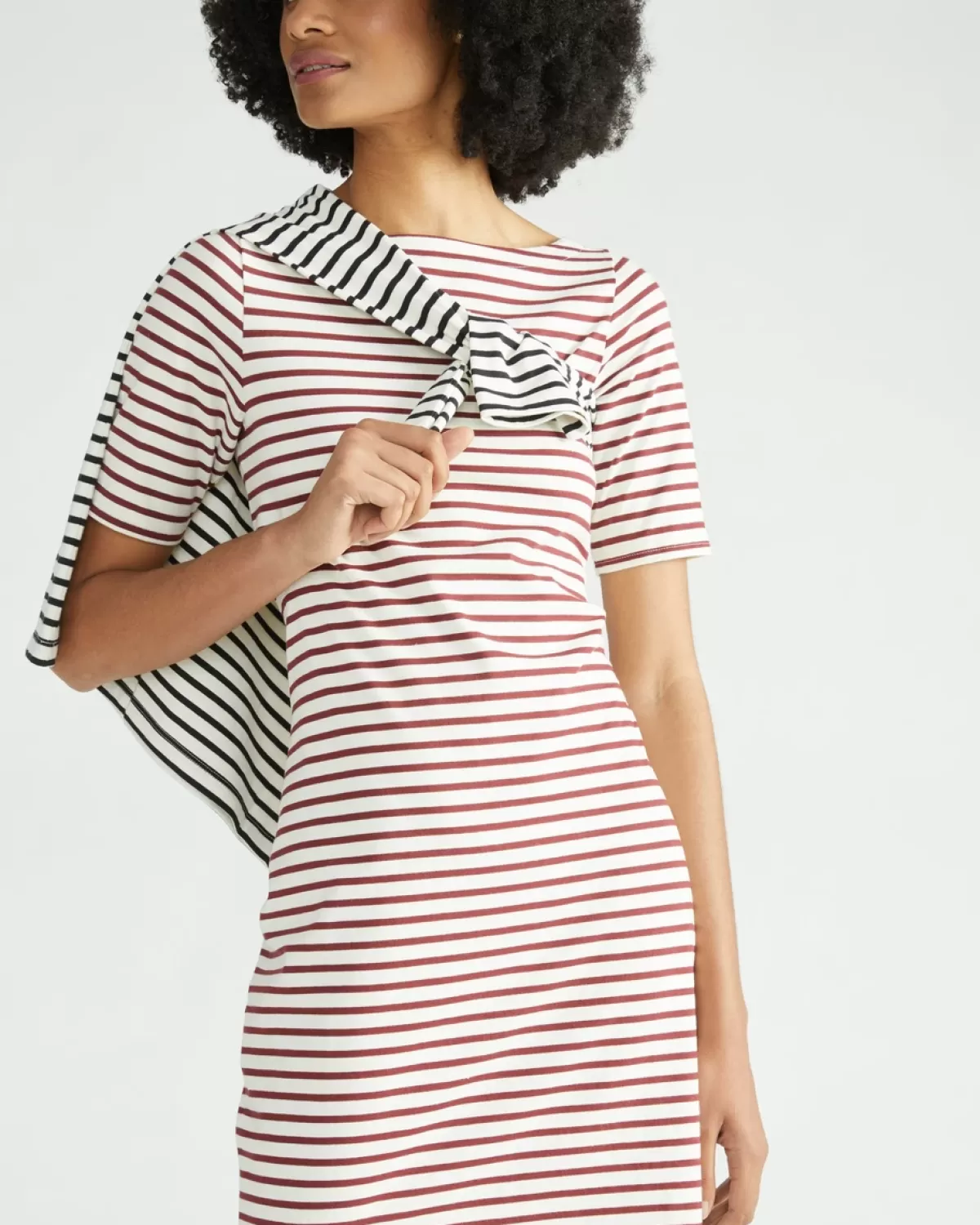 Belle Breton Stripe Jersey Dress>Universal Standard Shop