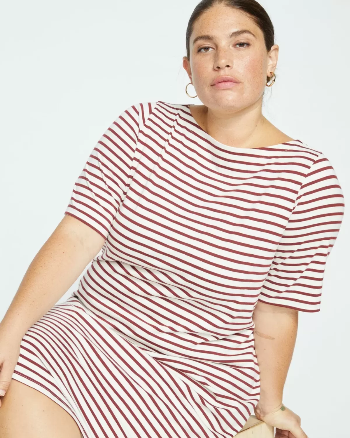 Belle Breton Stripe Jersey Dress>Universal Standard Shop