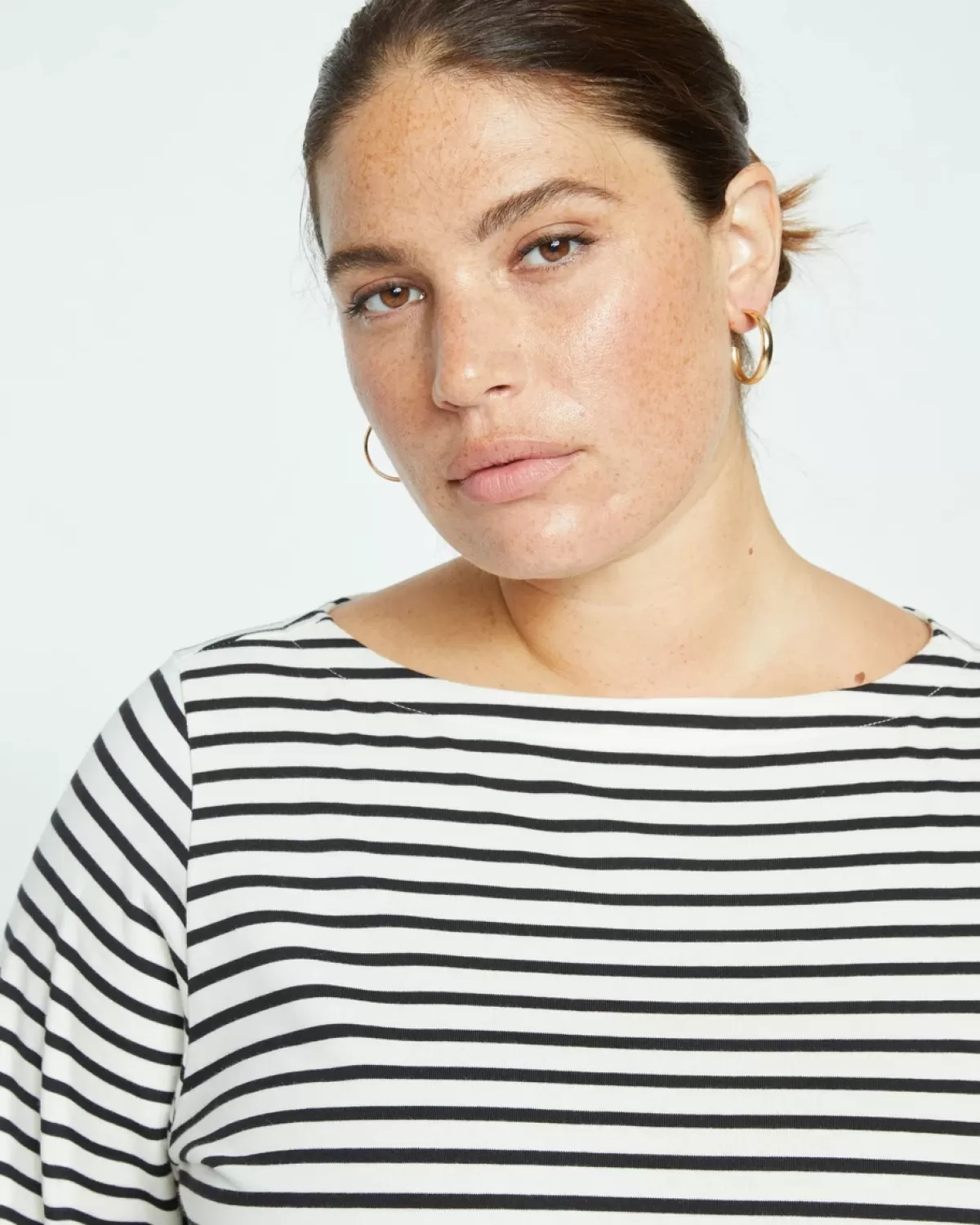 Belle Breton Stripe Jersey Tee>Universal Standard Flash Sale