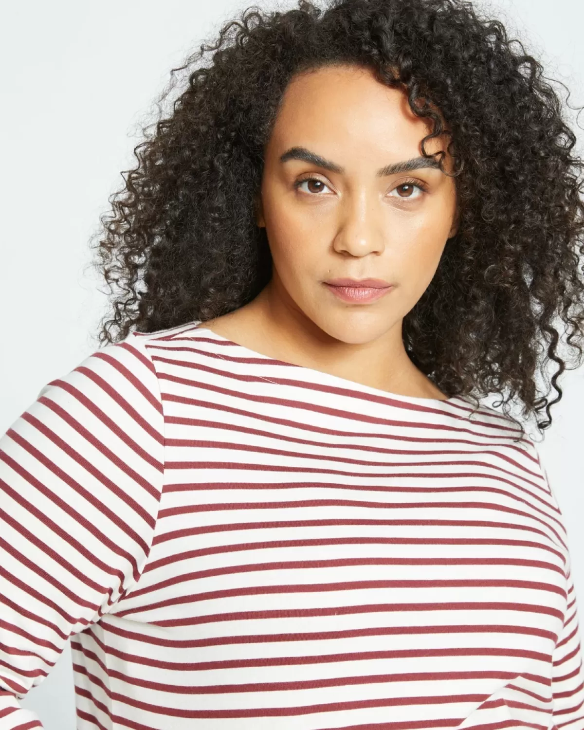 Belle Breton Stripe Jersey Tee>Universal Standard Hot
