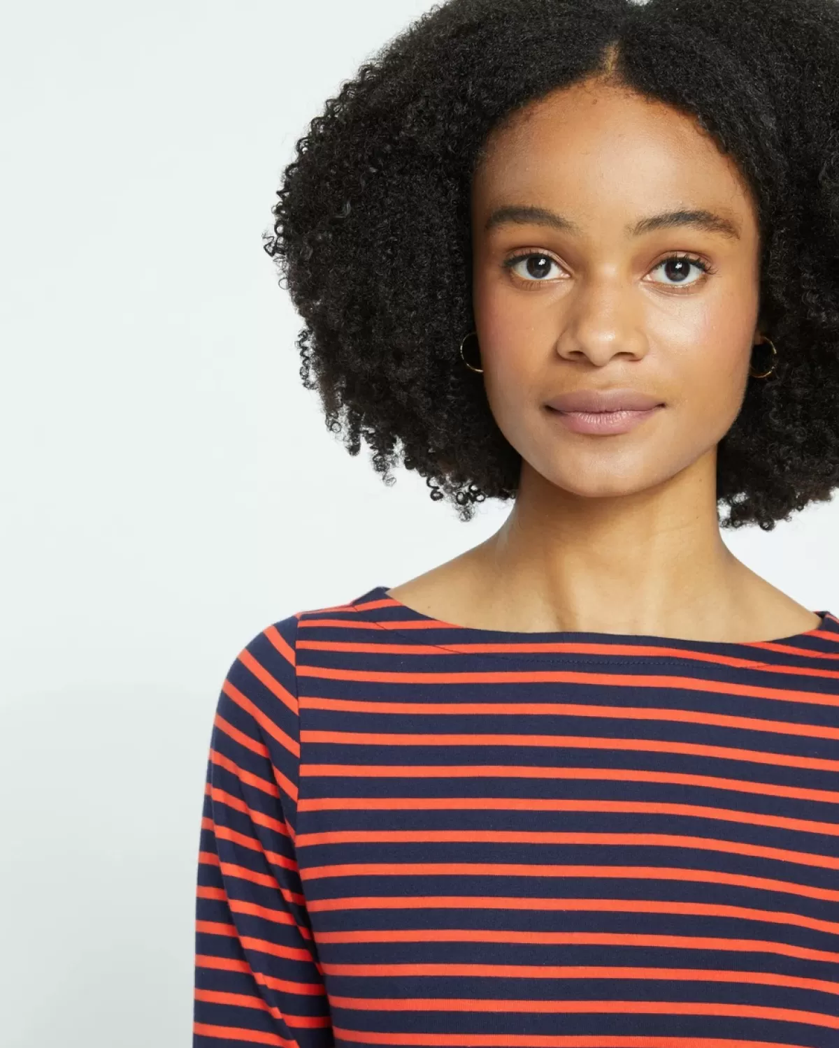 Belle Breton Stripe Jersey Tee>Universal Standard Online