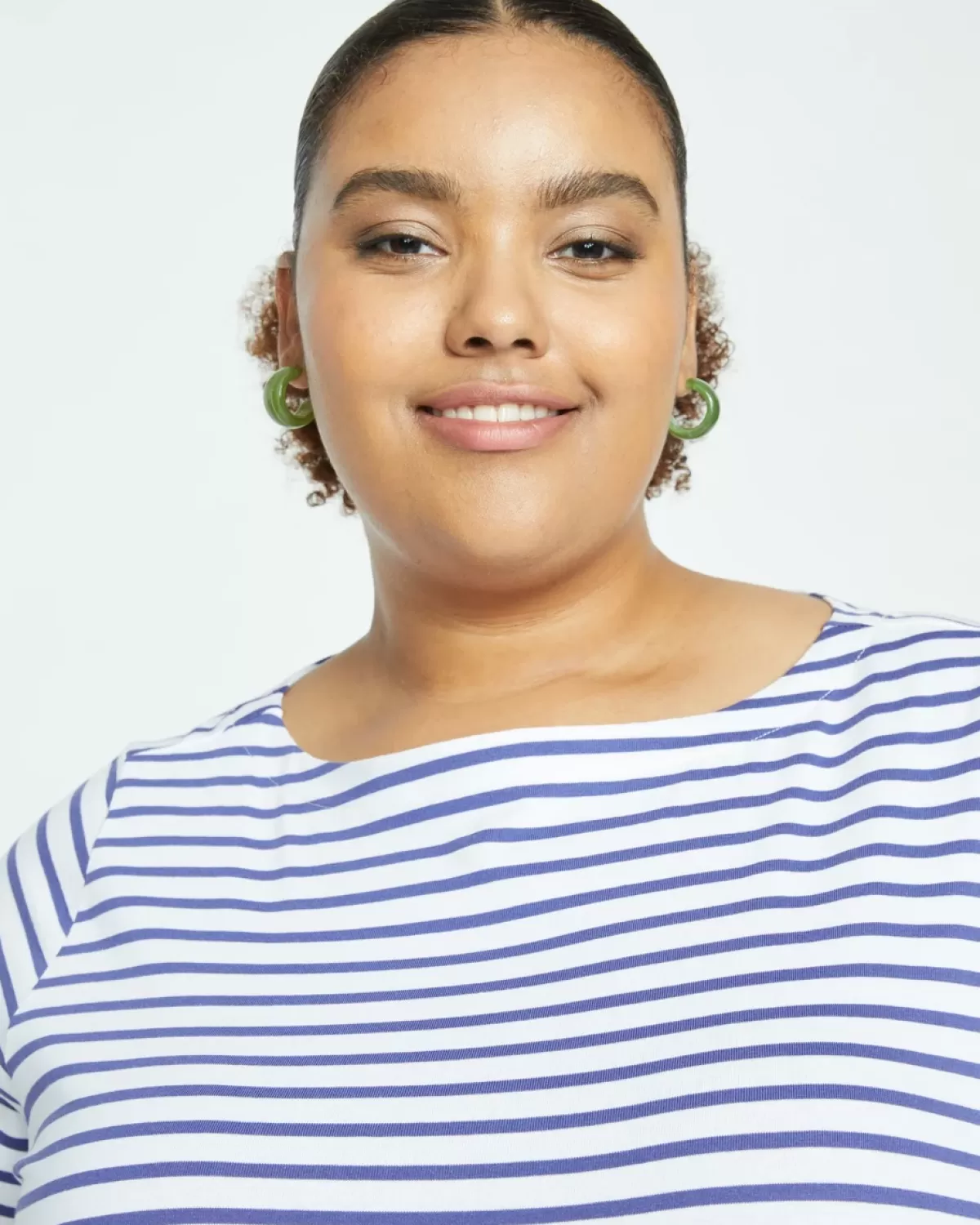Belle Breton Stripe Jersey Tee>Universal Standard Flash Sale