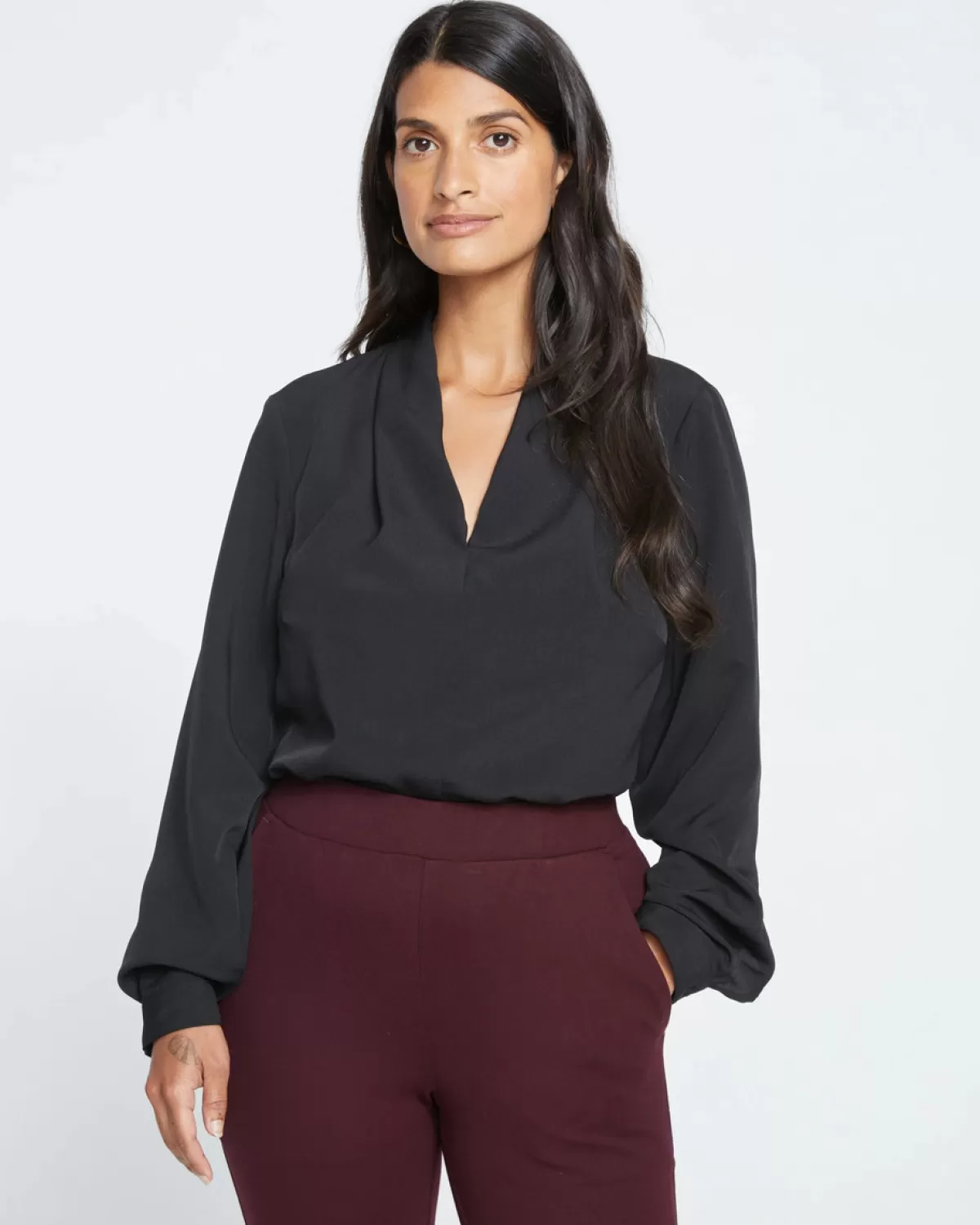 Better-Than-Silk Long Sleeve V-Neck Top>Universal Standard Cheap