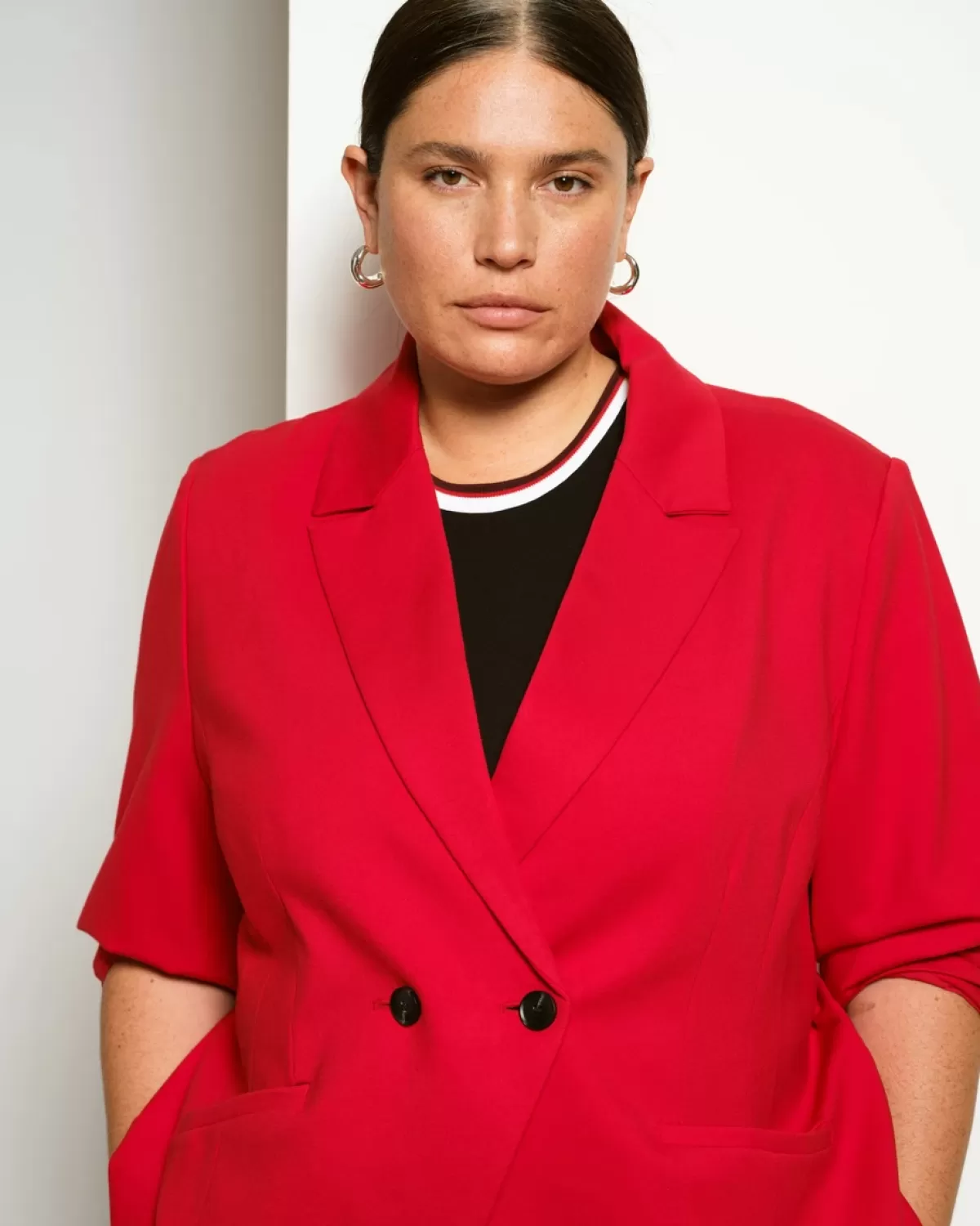Bianca Double Breasted Ponte Blazer>Universal Standard Outlet