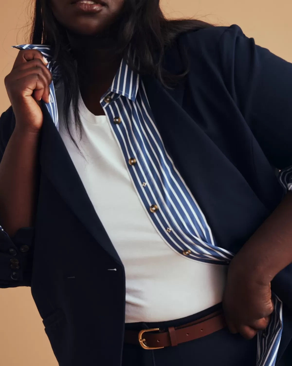 Bianca Double Breasted Ponte Blazer>Universal Standard Cheap