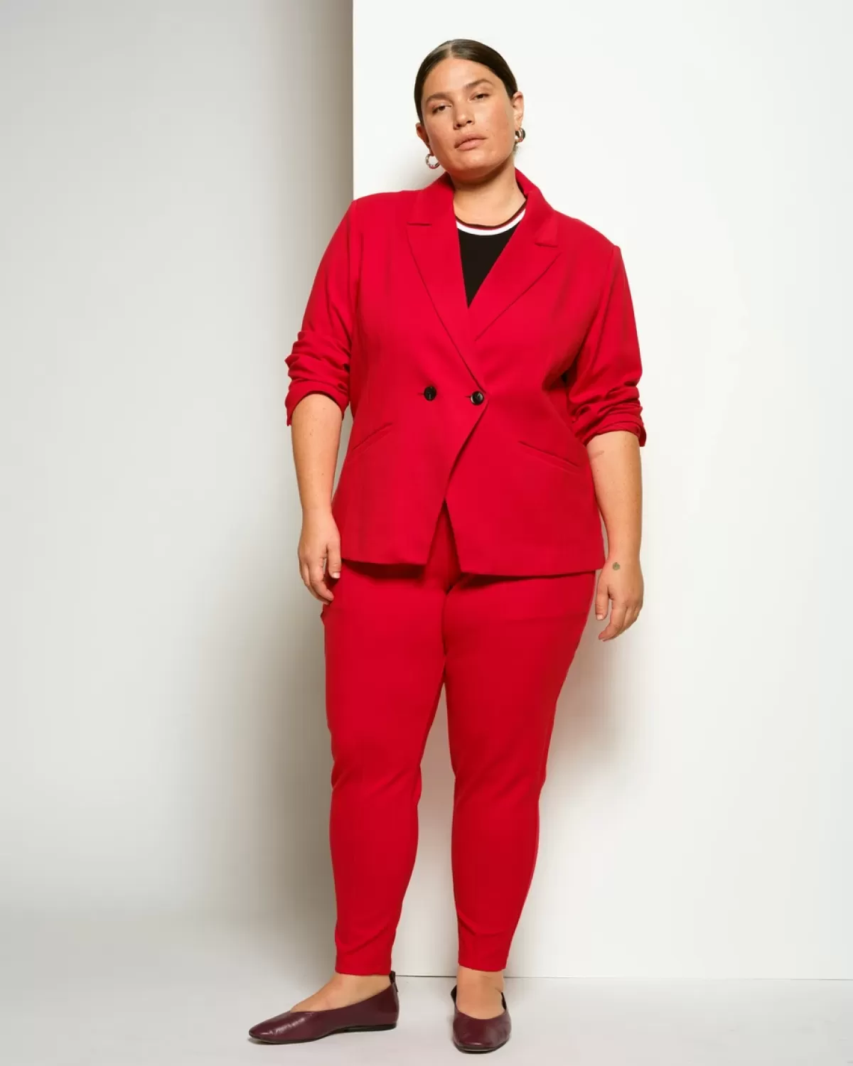 Bianca Double Breasted Ponte Blazer>Universal Standard Outlet