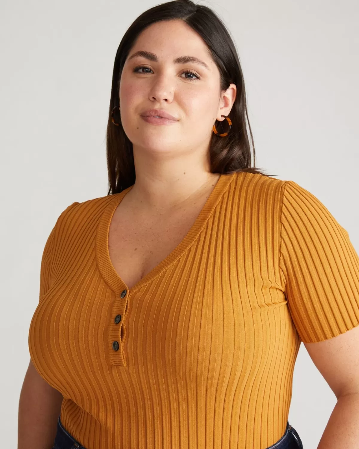 Button Front Sweater Top>Universal Standard Online