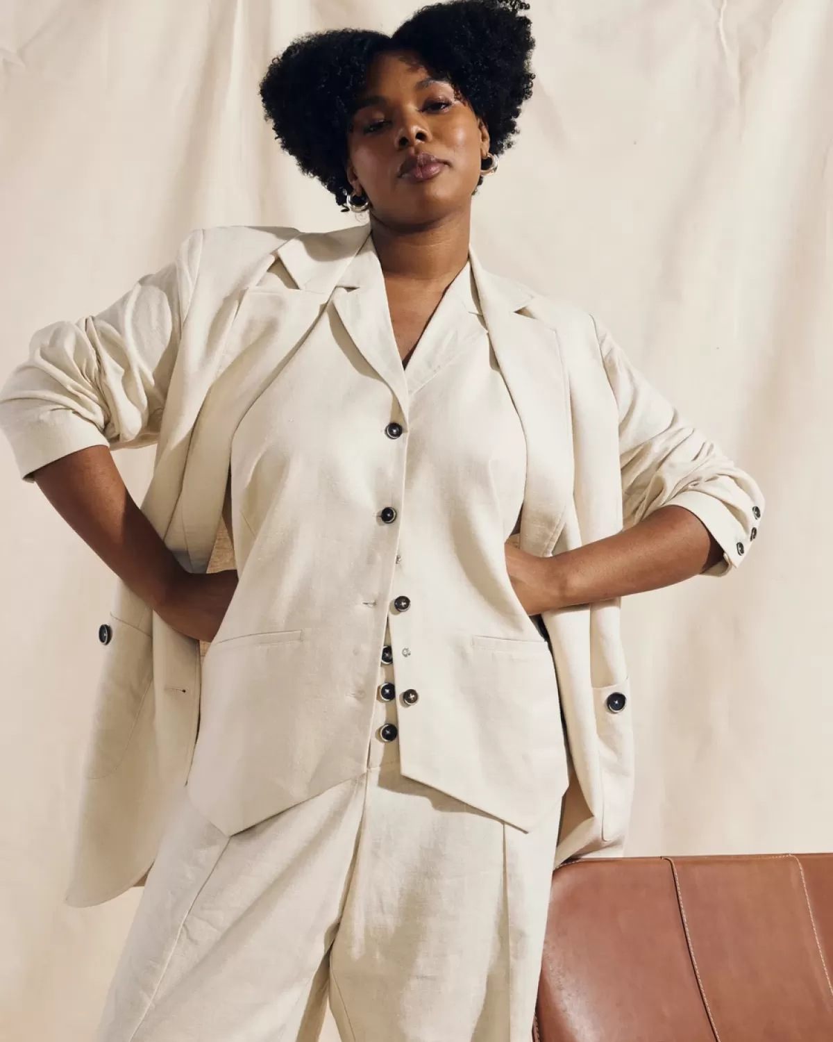 Coastal Linen Blazer>Universal Standard Clearance