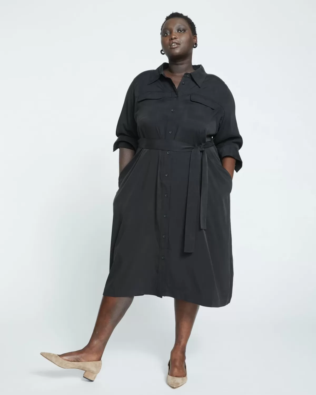 Cooling Stretch Cupro Savannah Dress>Universal Standard Fashion