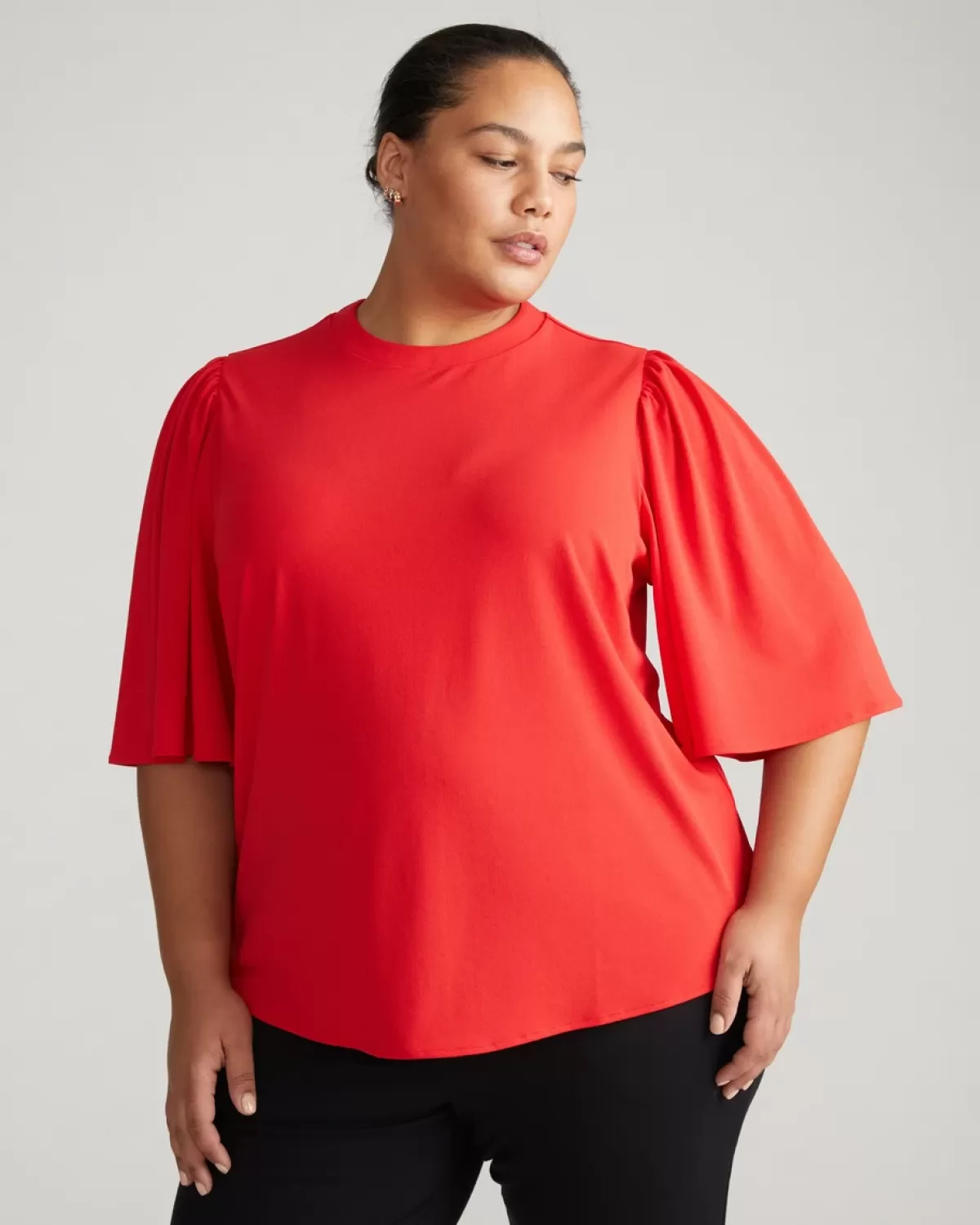 Crepe Jersey Capelet Blouse>Universal Standard New