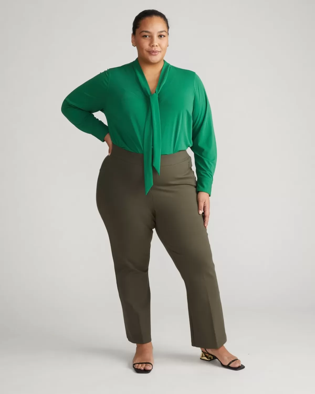 Crepe Jersey Long Sleeve Tess Blouse>Universal Standard Clearance