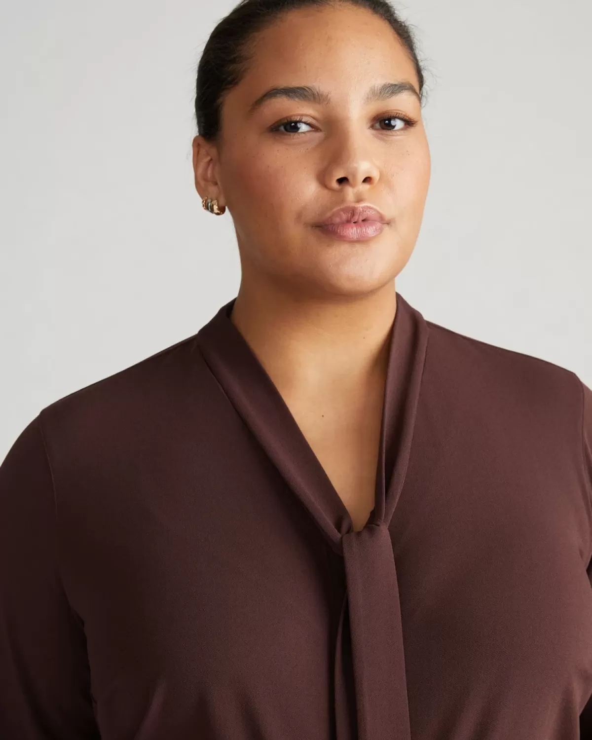 Crepe Jersey Long Sleeve Tess Blouse>Universal Standard Discount