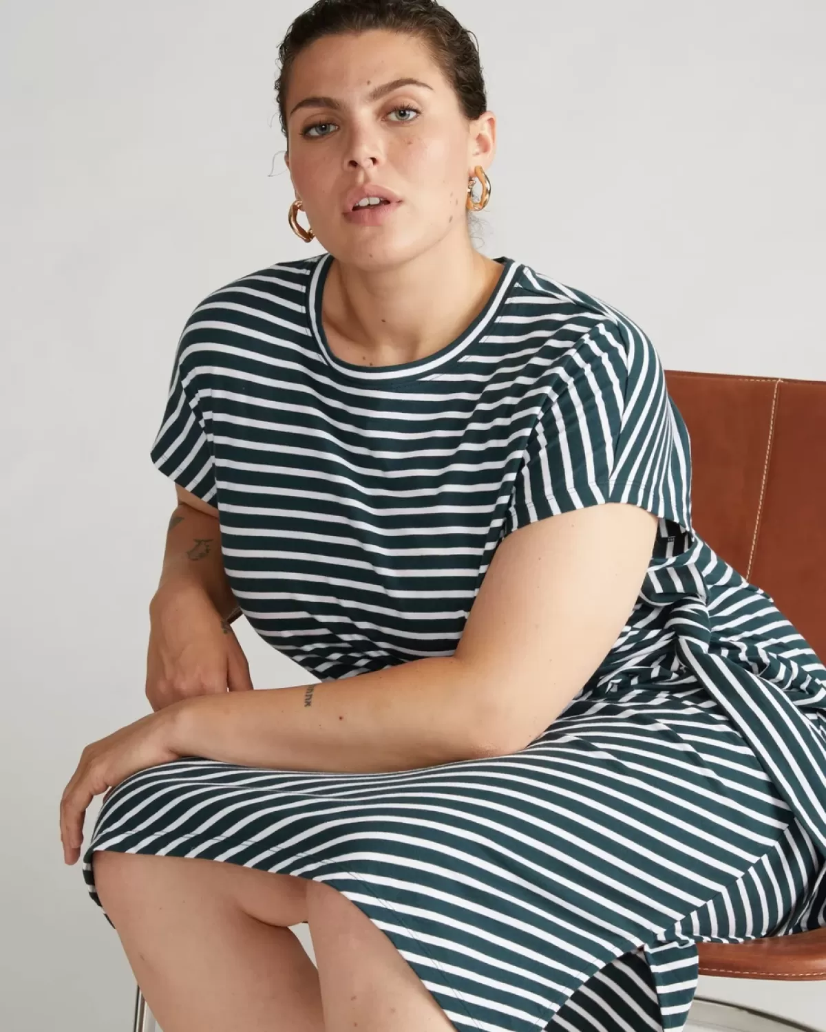Crescent Breton Stripe Knot Dress>Universal Standard Discount