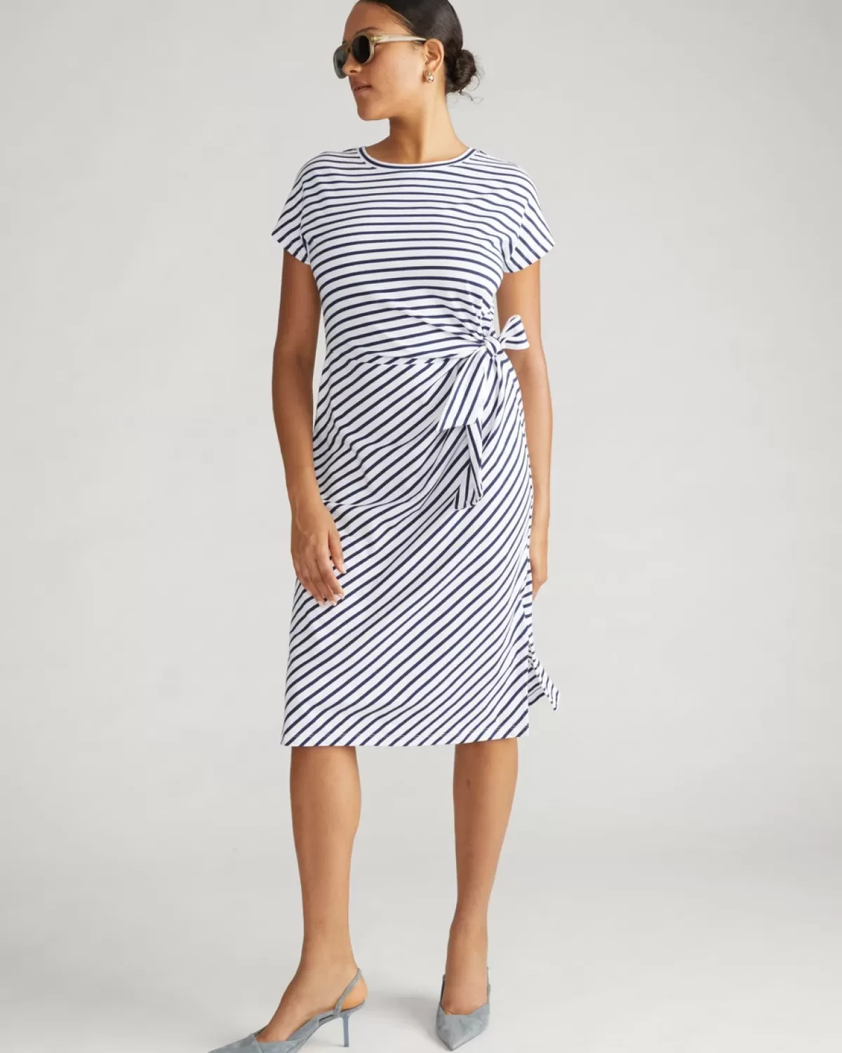 Crescent Breton Stripe Knot Dress>Universal Standard Flash Sale