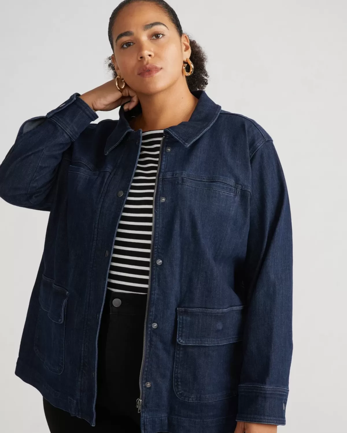 Denim Utility Jacket>Universal Standard Store