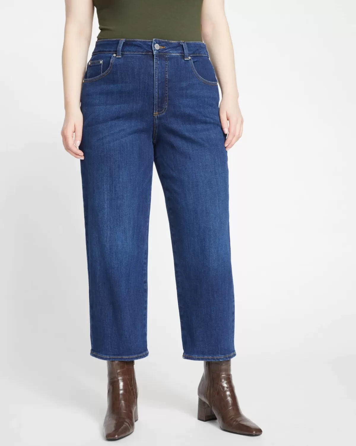 Donna High Rise Curve Straight Leg Jeans 27 Inch>Universal Standard Hot