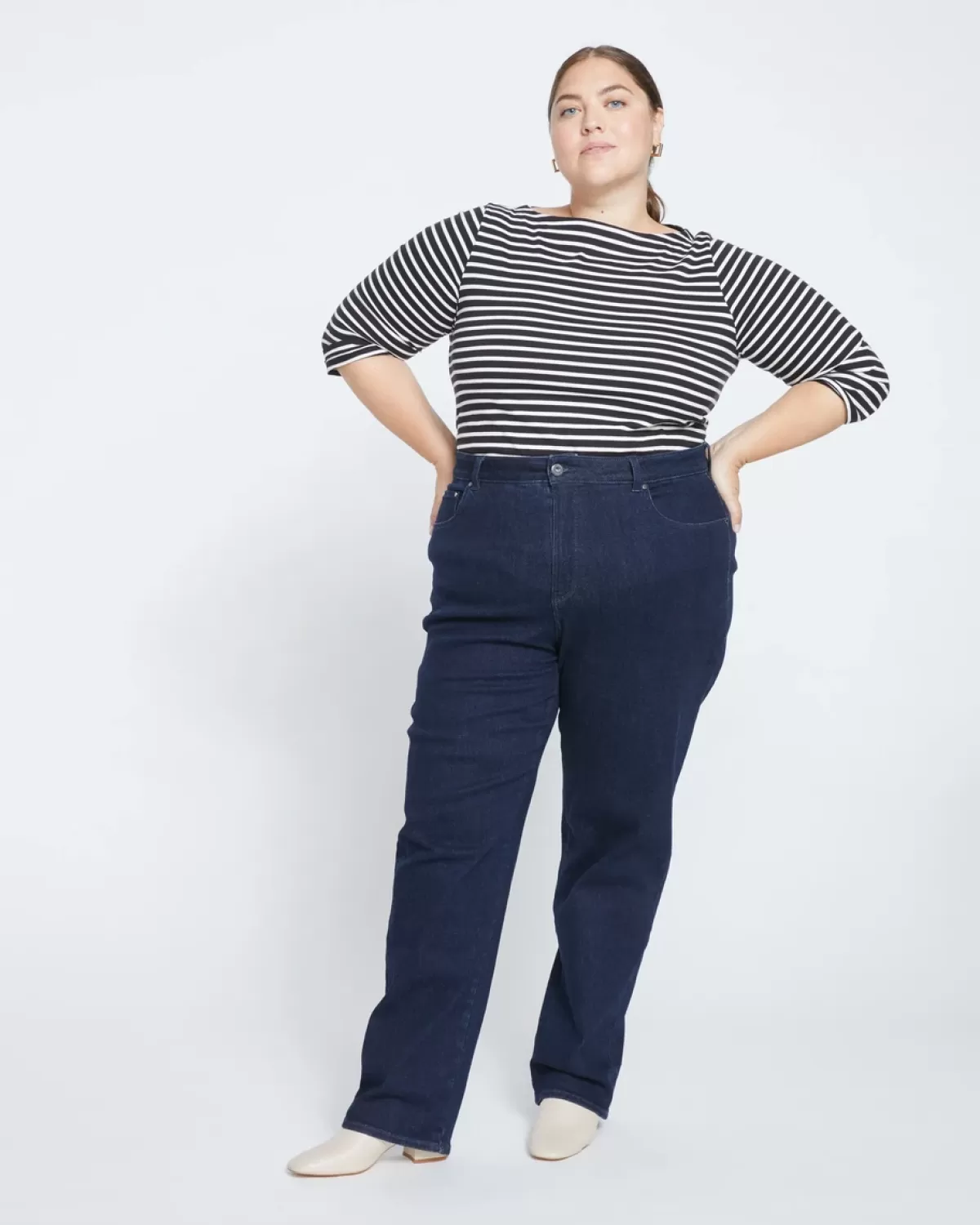 Donna High Rise Curve Straight Leg Jeans 32 Inch>Universal Standard Outlet