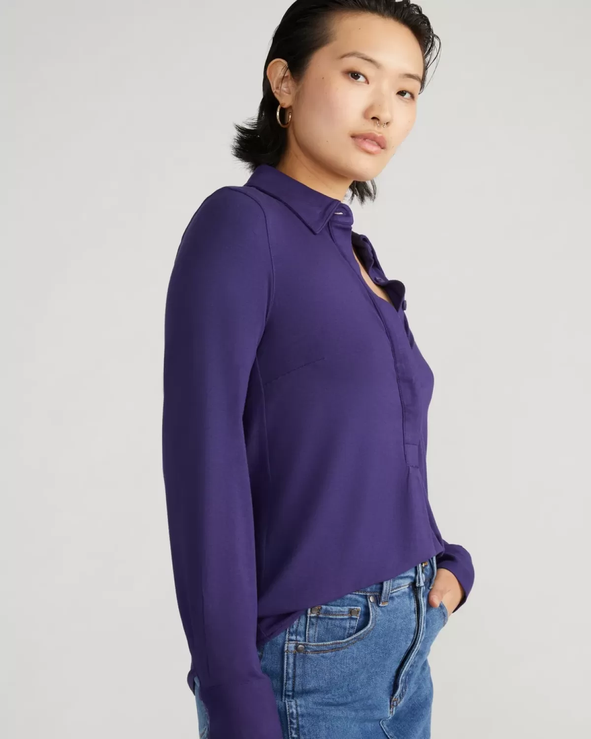 Elbe Popover Liquid Jersey Shirt Classic Fit>Universal Standard Hot