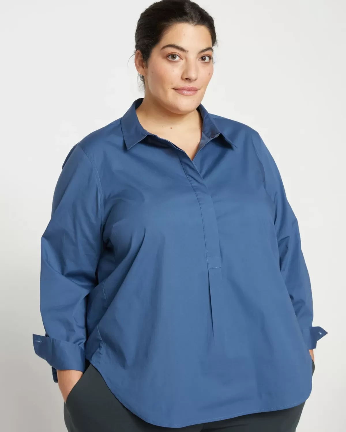 Elbe Popover Stretch Poplin Shirt Classic Fit>Universal Standard Cheap