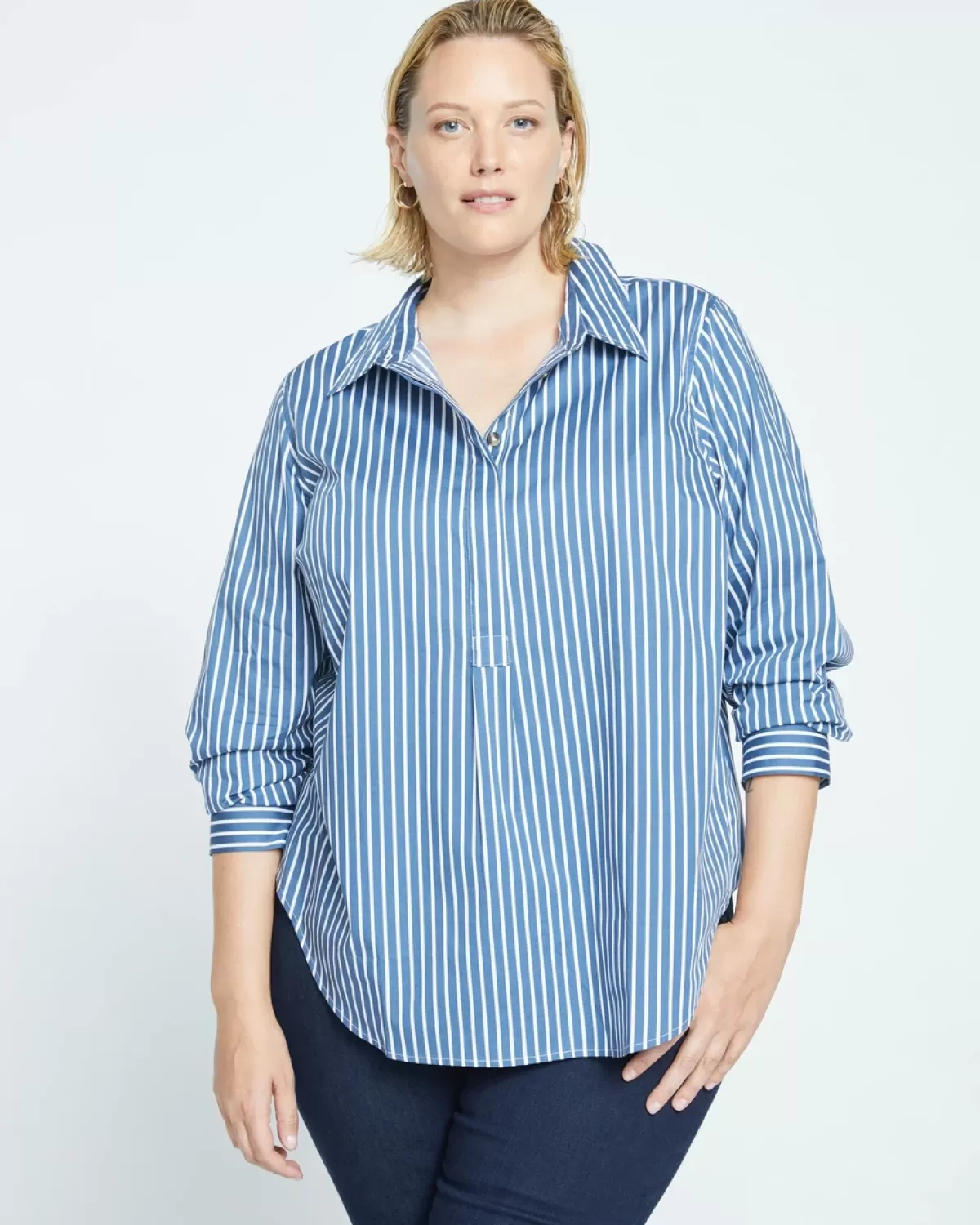 Elbe Popover Stretch Poplin Shirt Classic Fit>Universal Standard Best