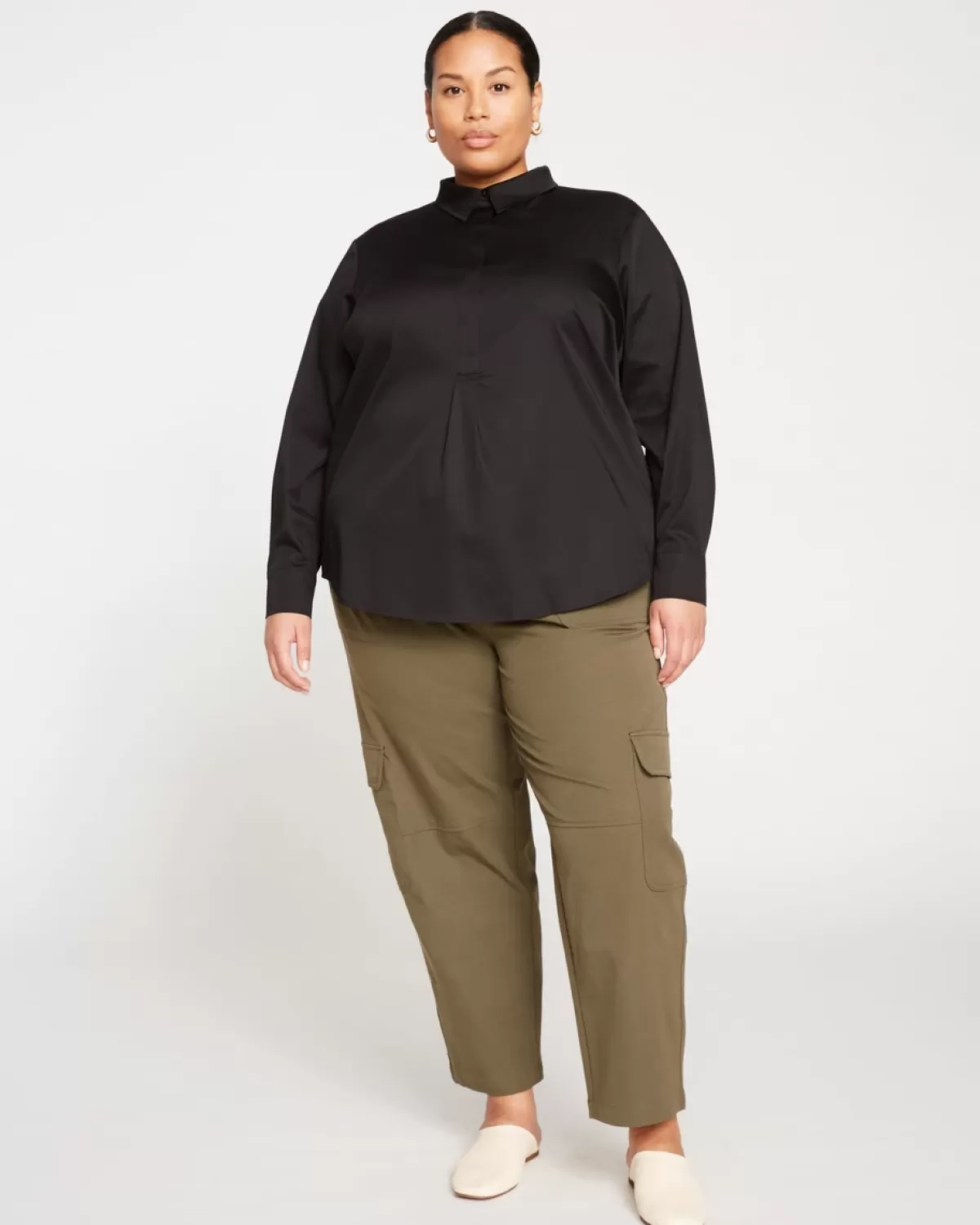 Elbe Popover Stretch Poplin Shirt Classic Fit>Universal Standard Clearance