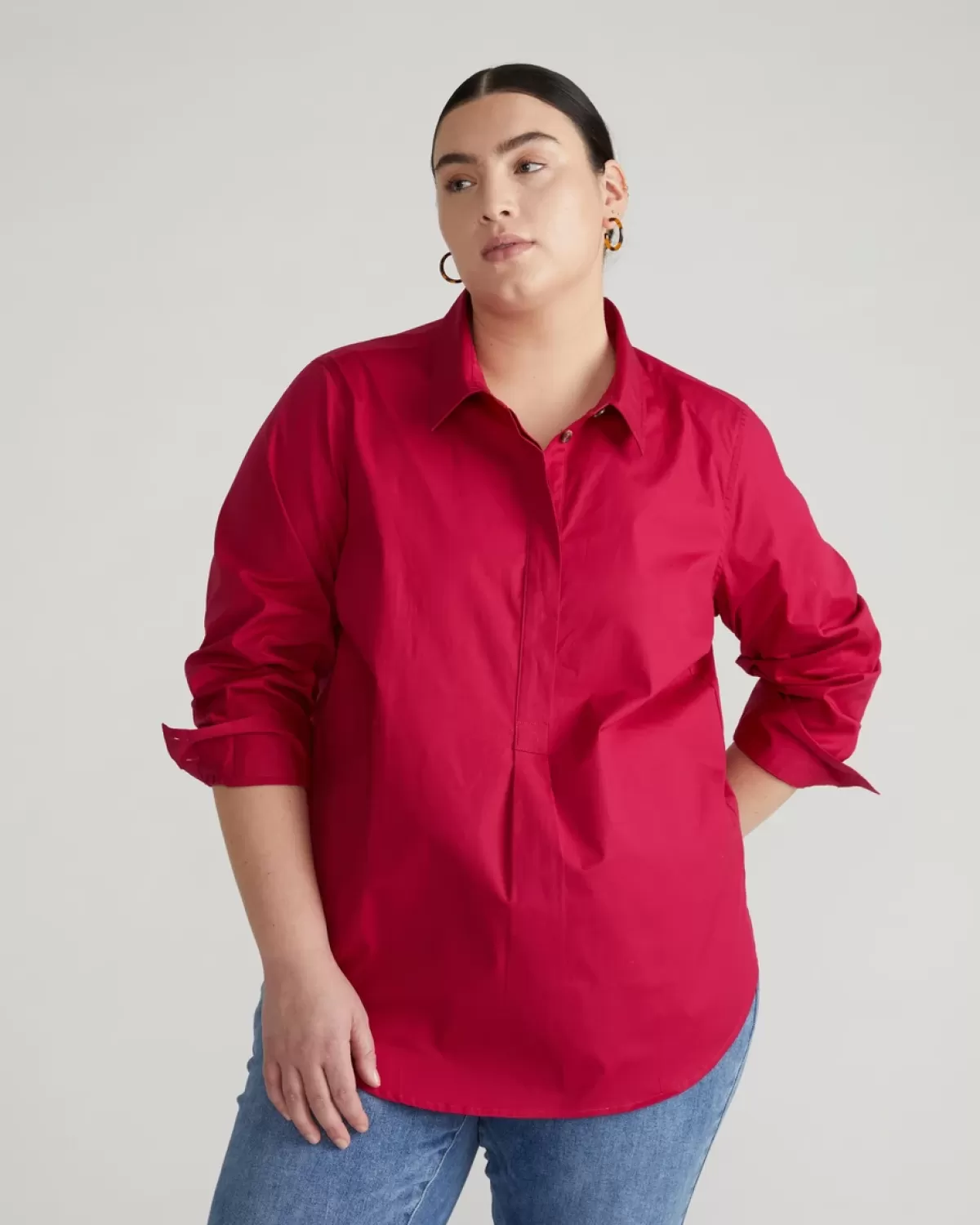 Elbe Popover Stretch Poplin Shirt Classic Fit>Universal Standard Store