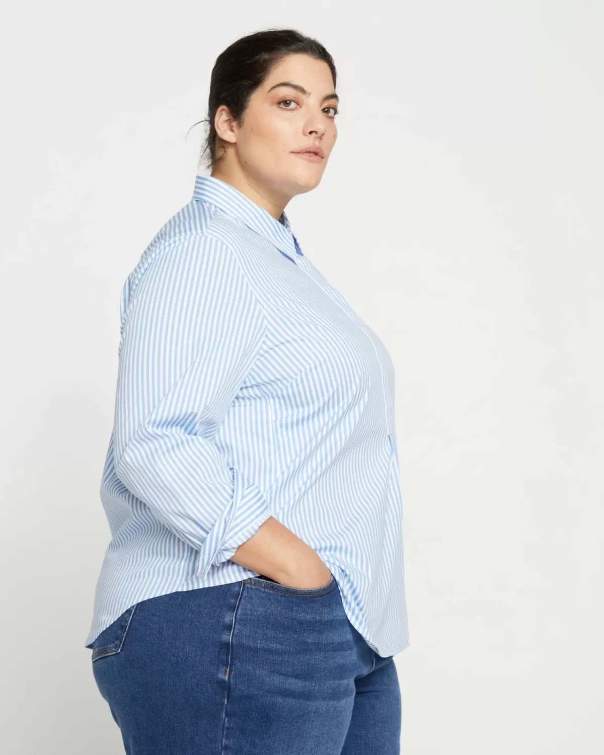 Elbe Popover Stretch Poplin Shirt Classic Fit>Universal Standard Discount