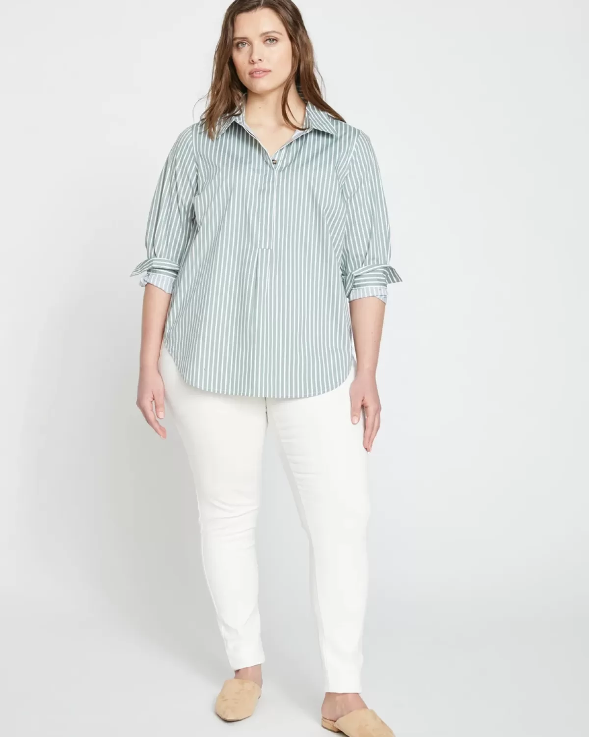 Elbe Popover Stretch Poplin Shirt Classic Fit>Universal Standard Shop