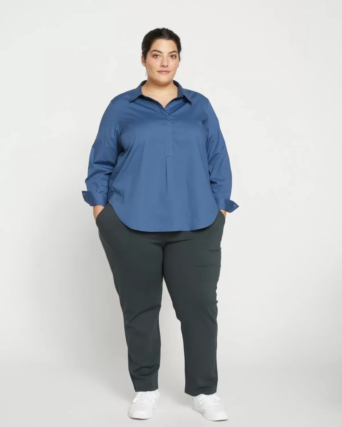 Elbe Popover Stretch Poplin Shirt Classic Fit>Universal Standard Cheap