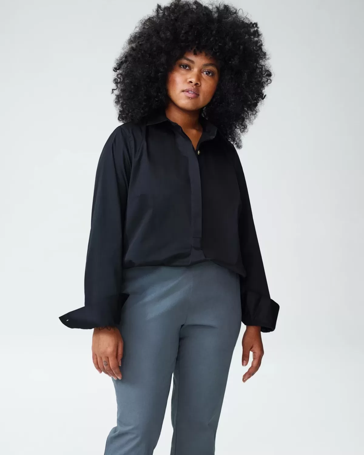 Elbe Popover Stretch Poplin Shirt Petite Fit>Universal Standard Hot