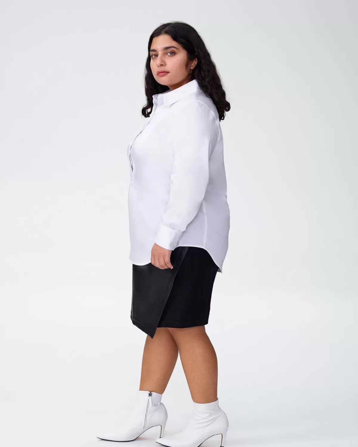 Elbe Popover Stretch Poplin Shirt Petite Fit>Universal Standard Clearance