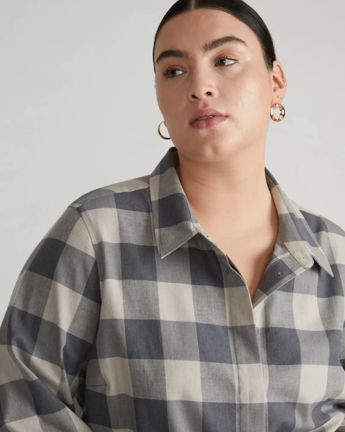 Elbe Stretch Cotton Flannel Shirt Classic Fit>Universal Standard Shop