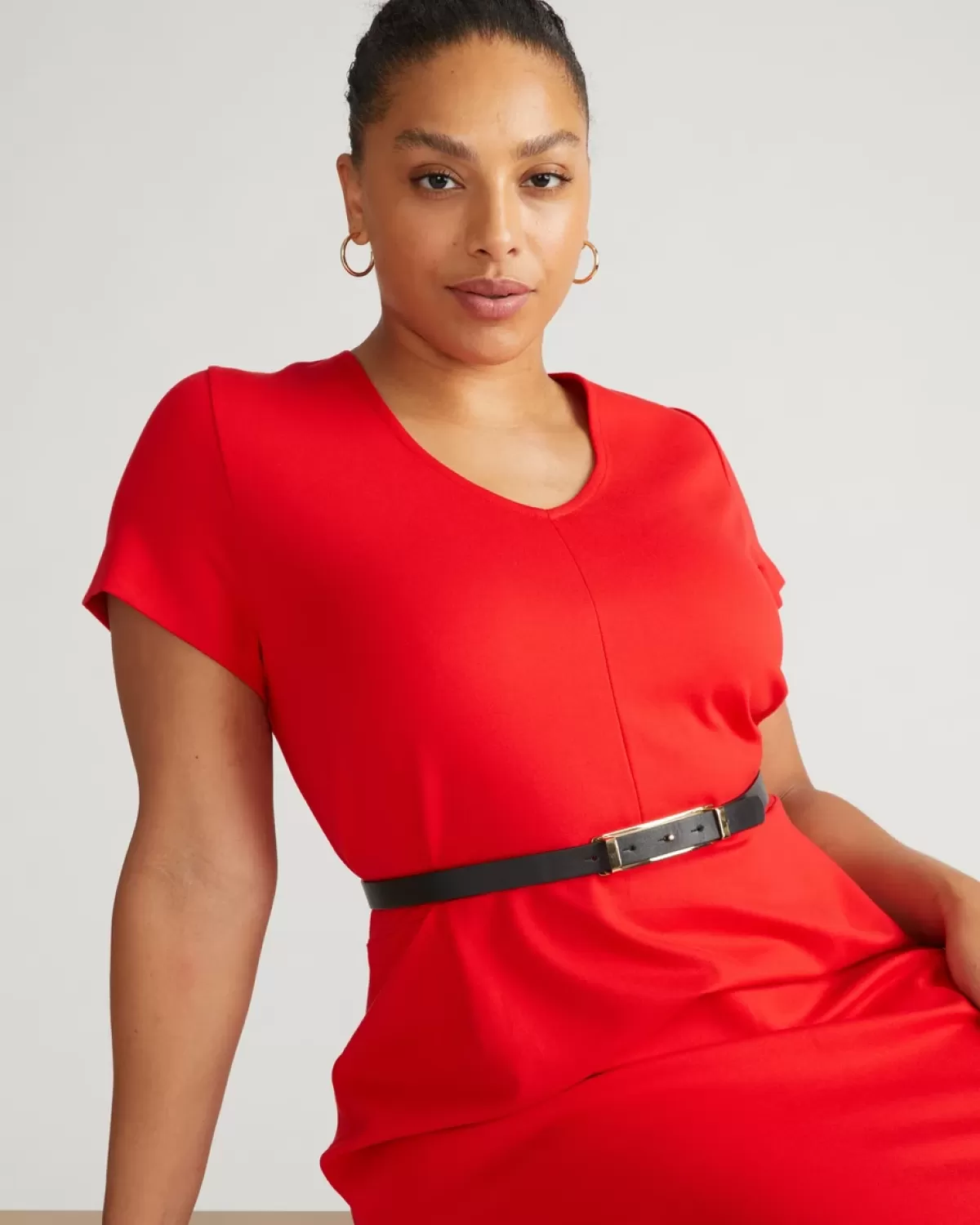 Executive V Neck Ponte Dress>Universal Standard Discount
