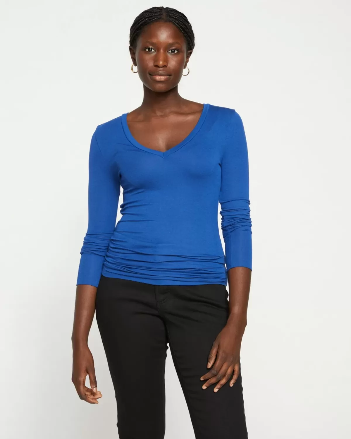 Foundation Long Sleeve V-Neck Tee>Universal Standard Fashion