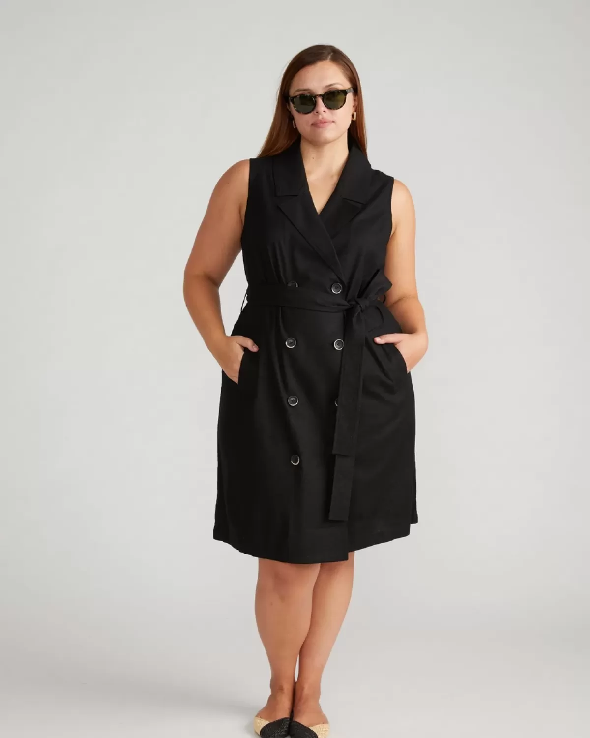 Hudson Linen Trench Dress>Universal Standard New