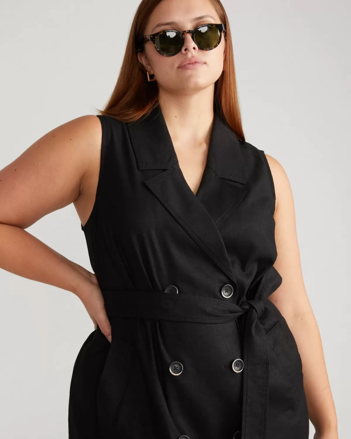 Hudson Linen Trench Dress>Universal Standard New
