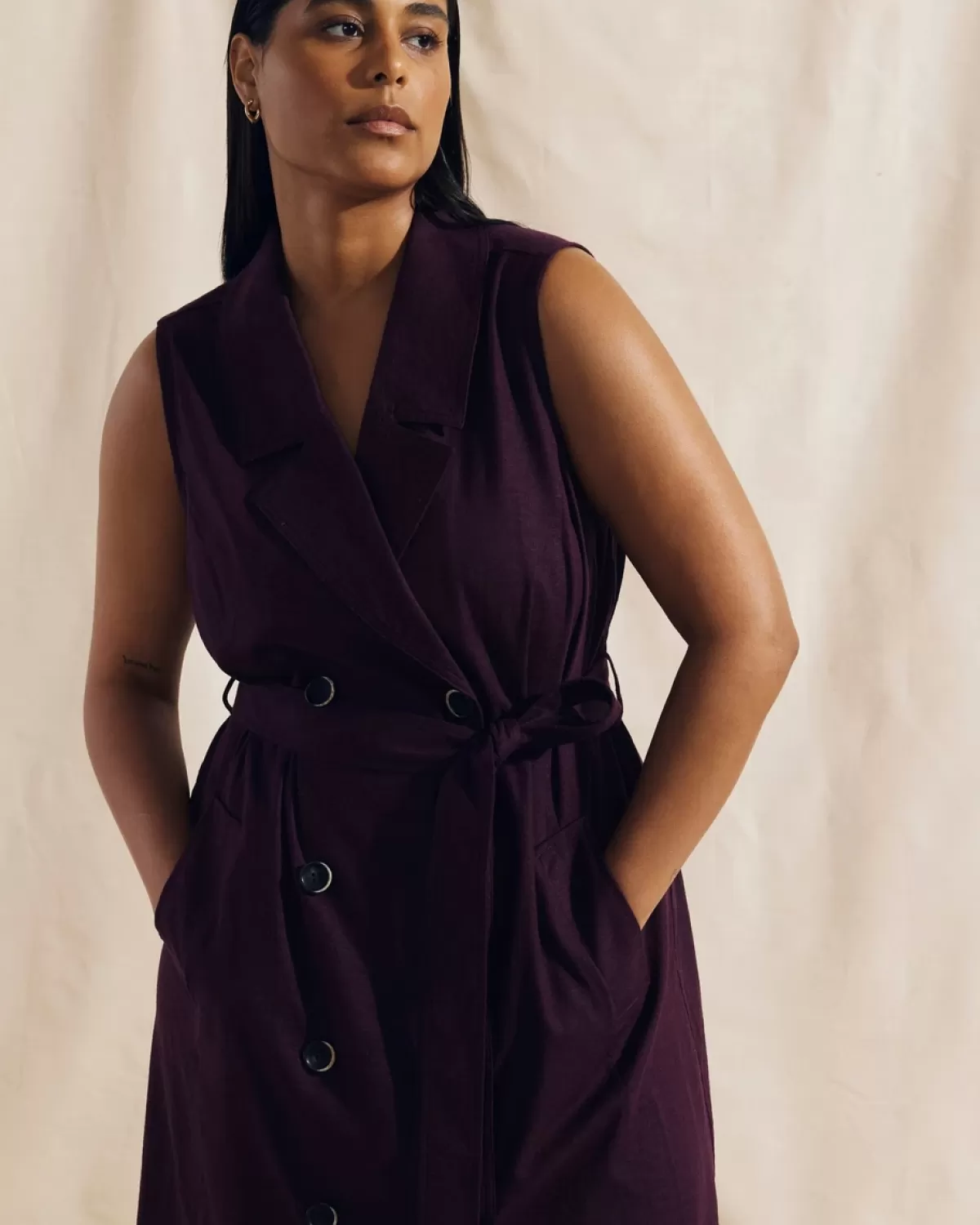 Hudson Linen Trench Dress>Universal Standard Best