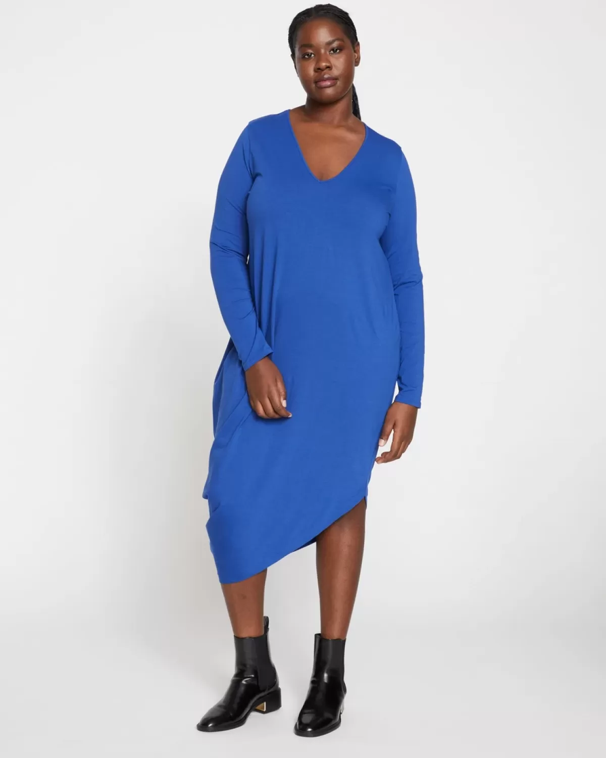 Iconic Long Sleeve V-Neck Geneva Dress>Universal Standard Clearance