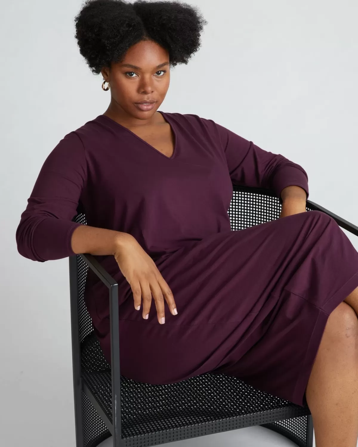 Iconic Long Sleeve V-Neck Geneva Dress>Universal Standard Online