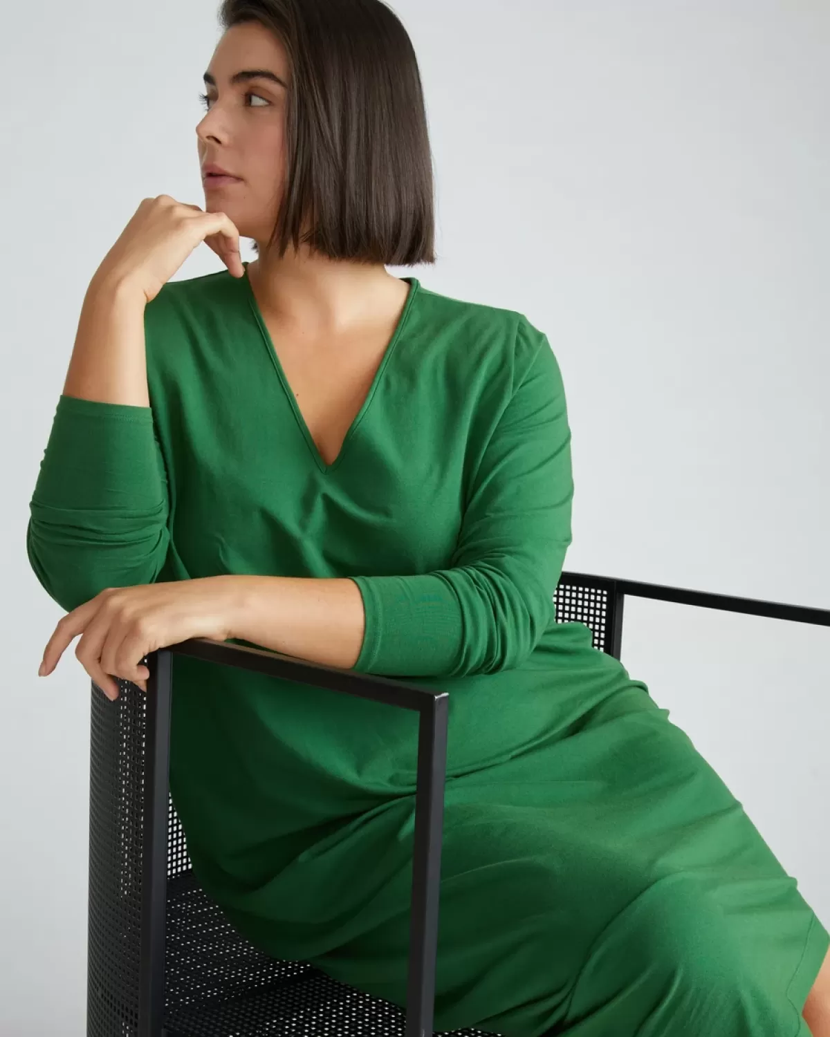 Iconic Long Sleeve V-Neck Geneva Dress>Universal Standard Best Sale