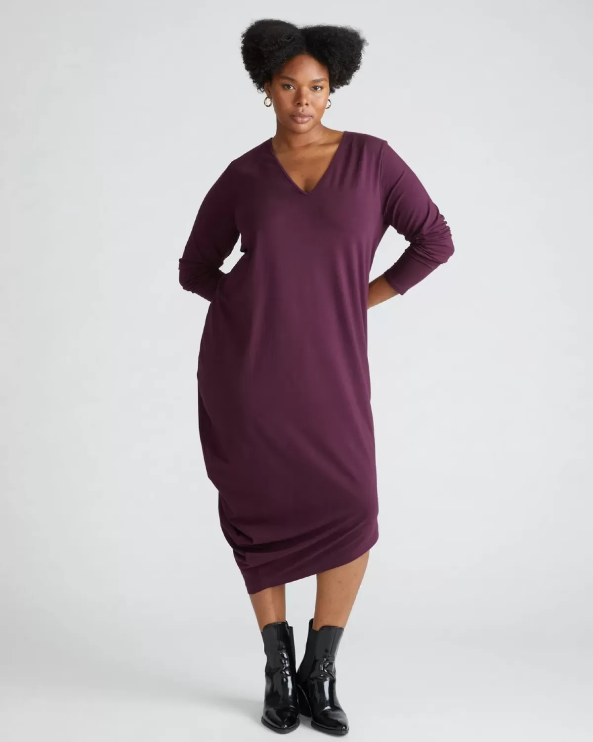 Iconic Long Sleeve V-Neck Geneva Dress>Universal Standard Online