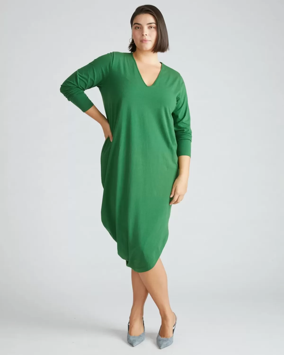 Iconic Long Sleeve V-Neck Geneva Dress>Universal Standard Best Sale