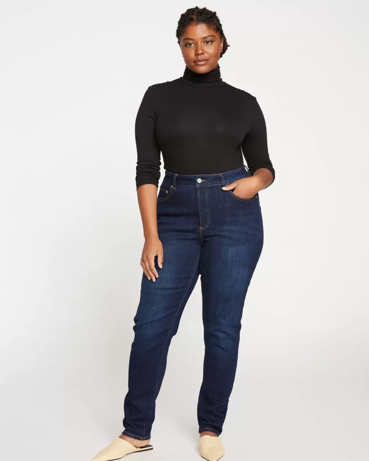 Joni High Rise Curve Slim Leg Jeans 32 Inch>Universal Standard New