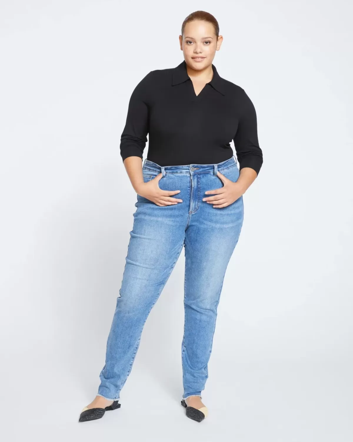 Joni High Rise Curve Slim Leg Jeans 32 Inch>Universal Standard Fashion